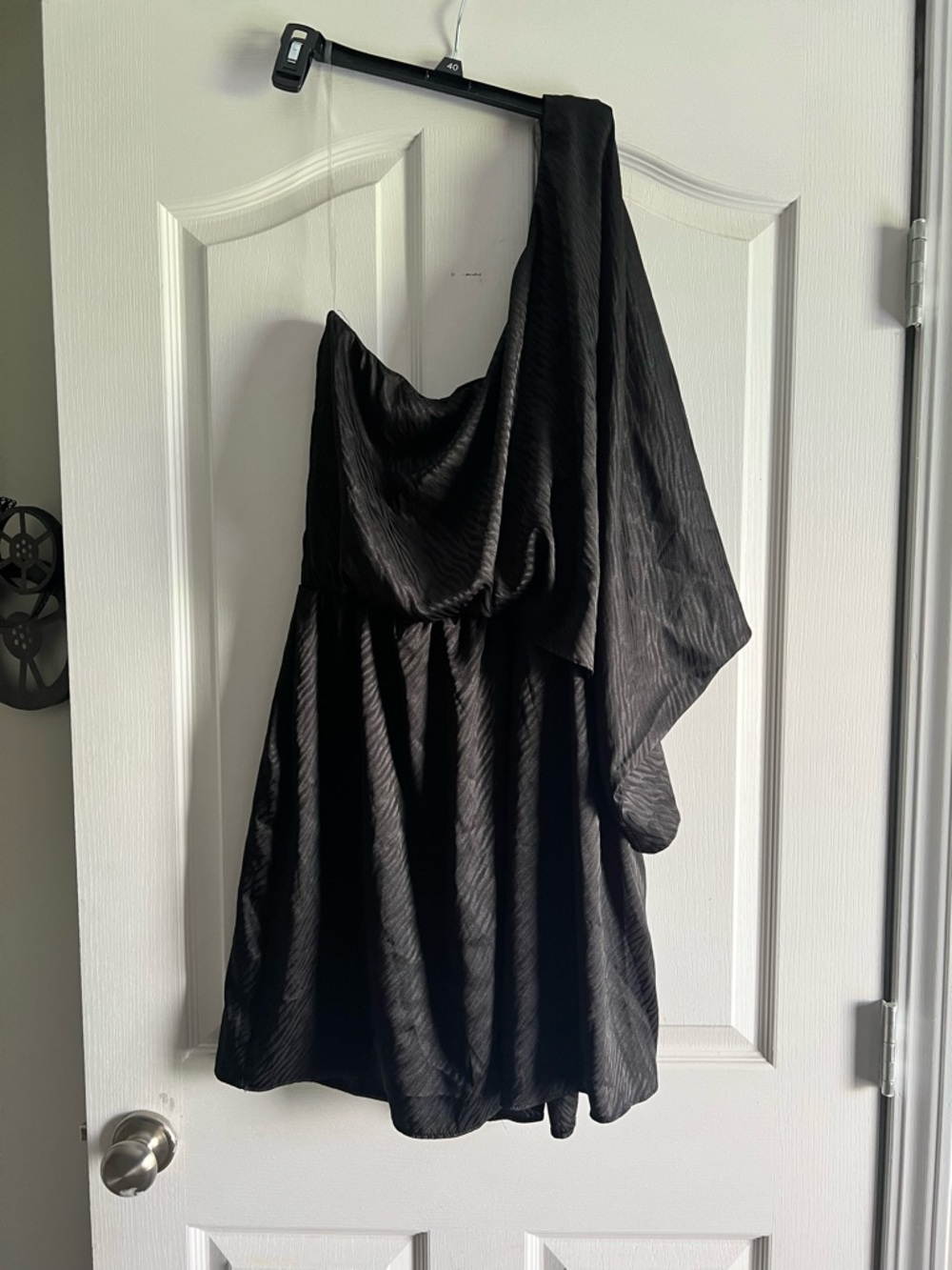 Black One-Shoulder Women's Dress